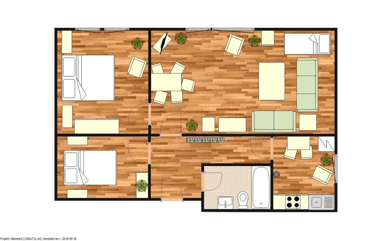 Kuenstler Ferienwohnung 3 Zimmer Kueche Bad Zentrale Lage Wulsbuttel Buitenkant foto